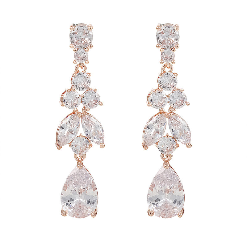 Venta al por mayor Aretes Zircon Niña Aretes Ins Out Diario Versátil OLY-ES-HX001